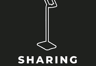 An iPad sharing station on a stand