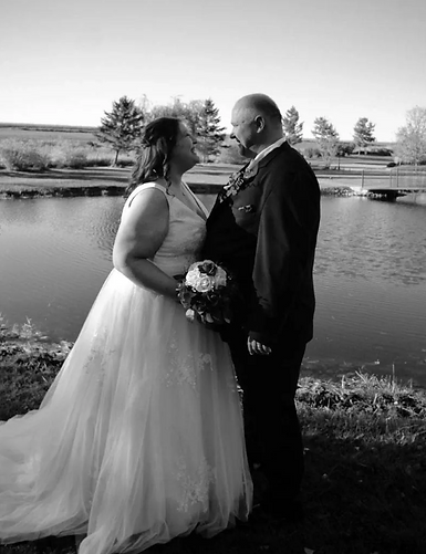 Peter and Jenn McGreck on their wedding day by the water, the day the idea for EPic was born