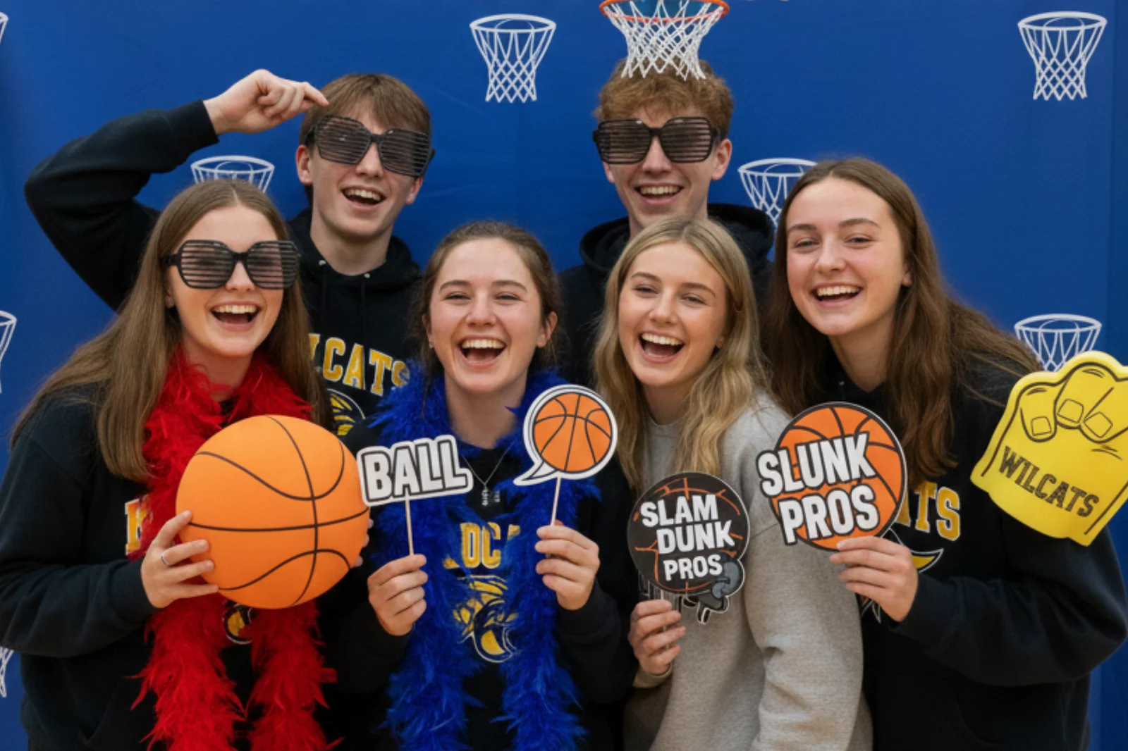 Students with props at the Classic iPad booth